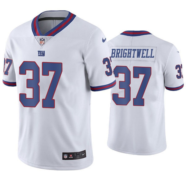 Mens New York Giants #37 Gary Brightwell Nike White Color Rush Limited Player Jersey