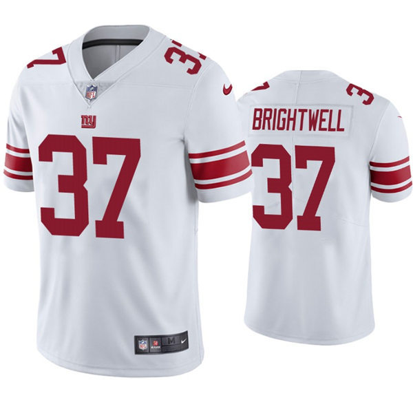 Mens New York Giants #37 Gary Brightwell Nike White Vapor Untouchable Limited Jersey