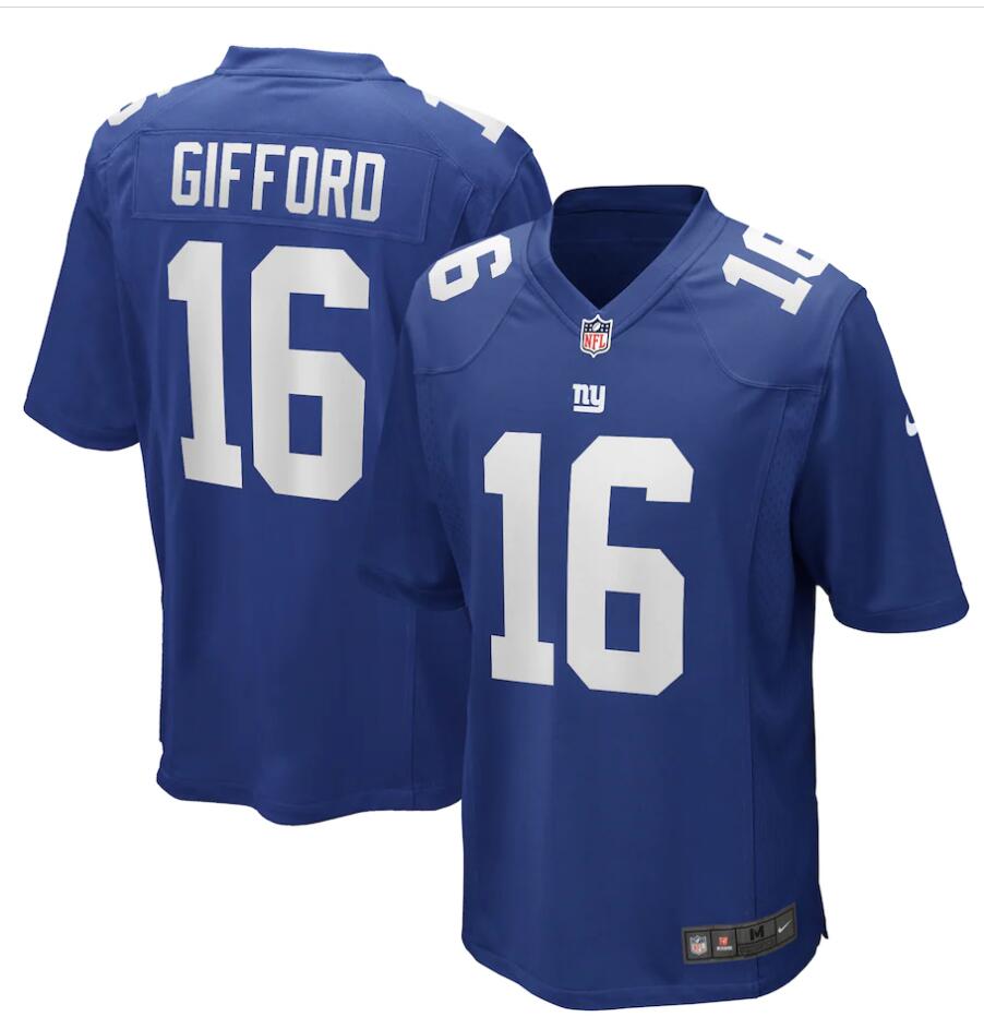 Mens New York Giants Retired Player #16 Frank Gifford Nike Royal Team Color Vapor Untouchable