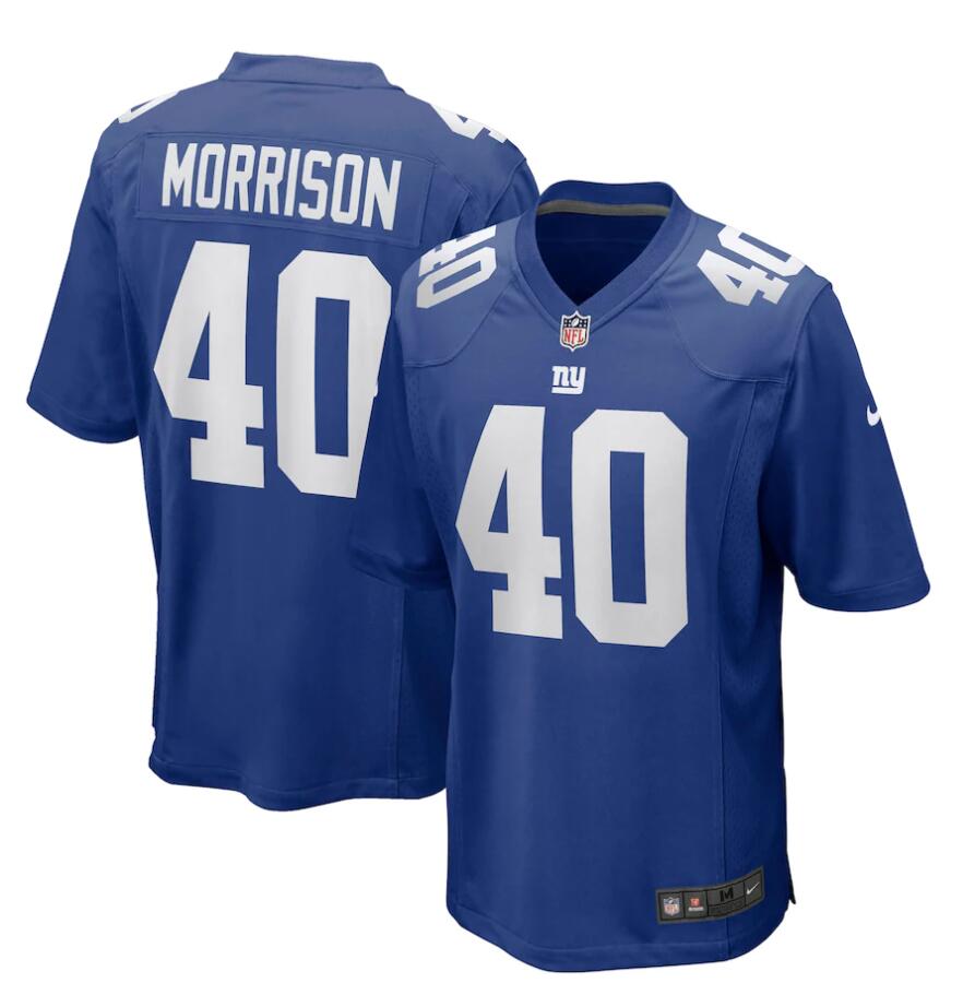 Mens New York Giants Retired Player #40 Joe Morrison Nike Royal Team Color Vapor Untouchable