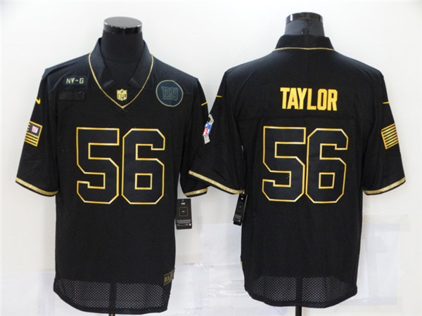Mens New York Giants Retired Player #56 Lawrence Taylor Nike Black edition limited collection Jersey