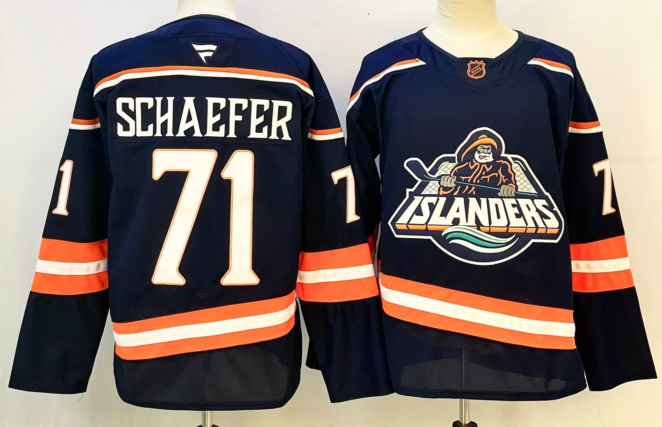 Mens New York Islanders   #71 Matthew Schaefer Fanatics Royal Home  Jersey