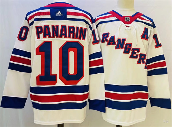 Mens New York Rangers #10 Artemi Panarin Adidas White Away Jersey Stitched