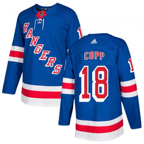 Mens New York Rangers #18 Andrew Copp Royal Home Primegreen Player Jersey Stitched