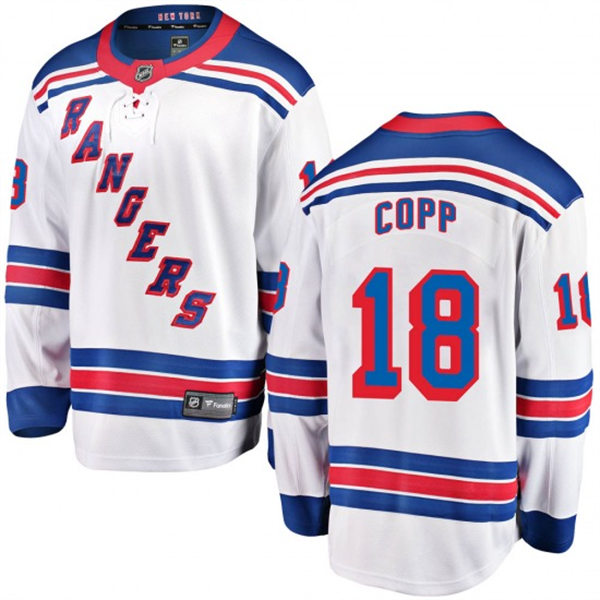 Mens New York Rangers #18 Andrew Copp White Away Primegreen Player Jersey Stitched