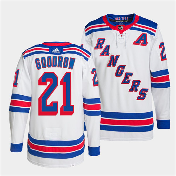 Mens New York Rangers #21 Barclay Goodrow adidas White Away Primegreen Player Jersey Stitched