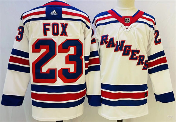 Mens New York Rangers #23 Adam Fox adidas White Away Primegreen Player Jersey Stitched