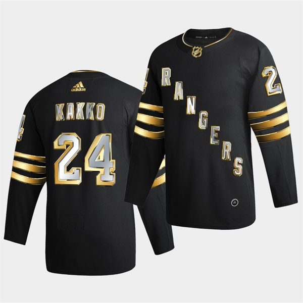 Mens New York Rangers #24 Kaapo Kakko 2021 Black Golden Edition Jersey Stitched