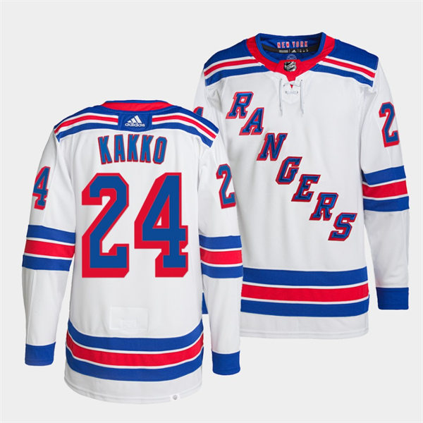 Mens New York Rangers #24 Kaapo Kakko Adidas White Away Jersey Stitched
