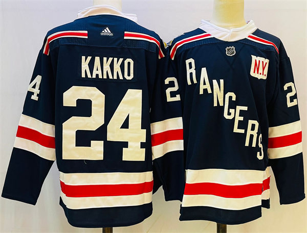 Mens New York Rangers #24 Kaapo Kakko Navy 2018 Winter Classic Jersey Stitched