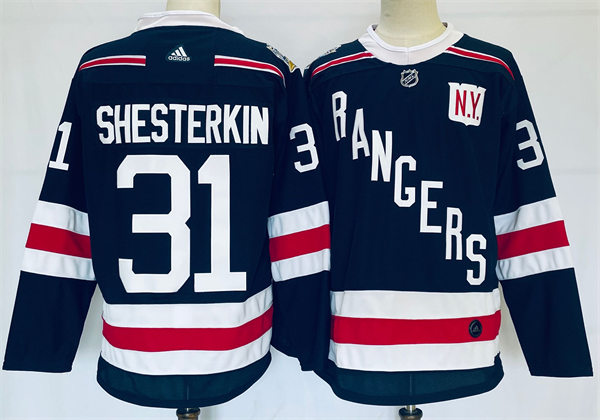 Mens New York Rangers #31 Igor Shestyorkin Navy 2018 Winter Classic Jersey Stitched