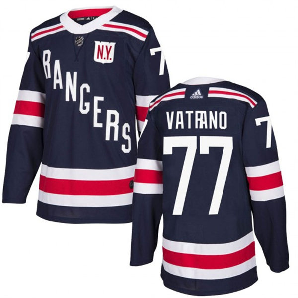 Mens New York Rangers #77 Frank Vatrano Navy 2018 Winter Classic Jersey Stitched