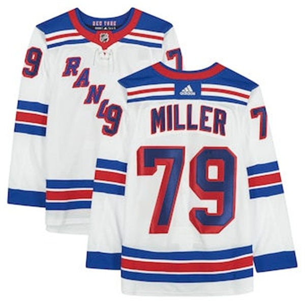 Mens New York Rangers #79 K'Andre Miller adidas White Away Primegreen Player Jersey Stitched