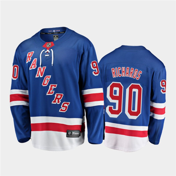 Mens New York Rangers #90 Justin Richards Adidas Home Royal Blue Jersey Stitched