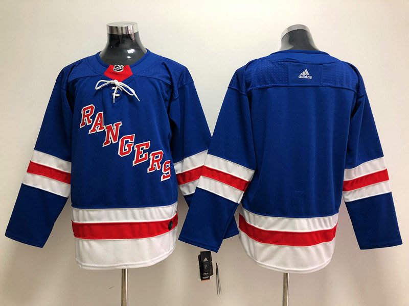 Mens New York Rangers Blank Adidas Home Royal Blue Jersey Stitched