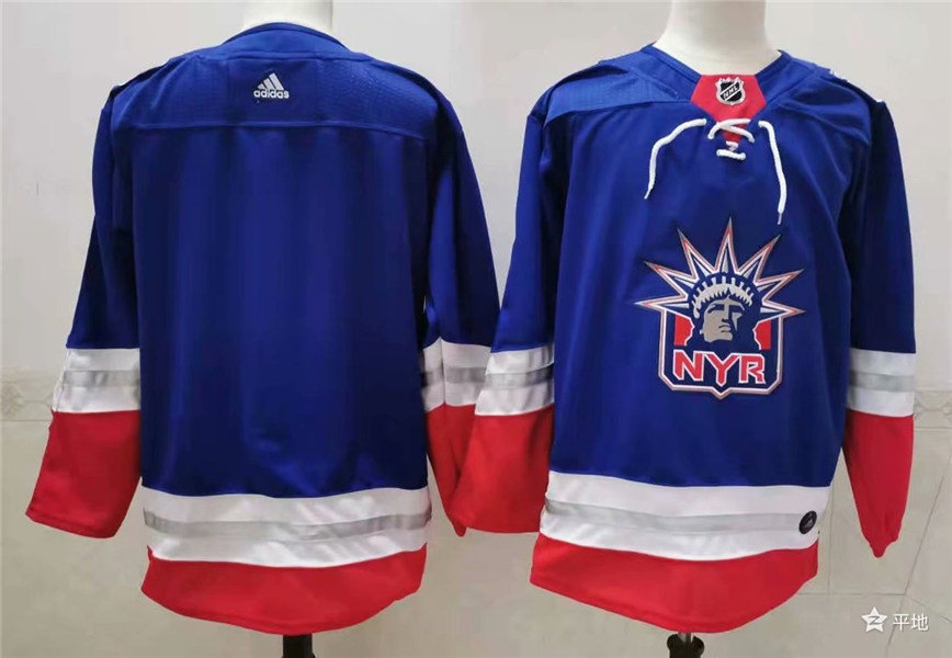 Mens New York Rangers Blank adidas Hockey Royal 2021 Classic Edition Liberty Jersey Stitched