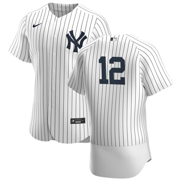 Mens New York Yankees #12 Isiah Kiner-Falefa Nike White Home FlexBase Player Jersey