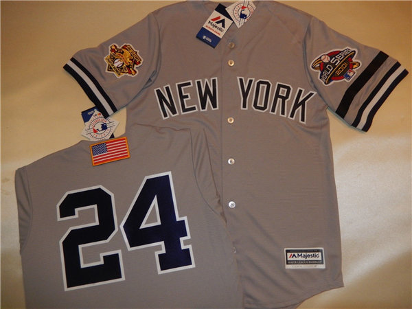 Mens New York Yankees #24 TINO MARTINEZ White Pinstripe Majestic Cooperstown 2001 World Series GAME Baseball Jerseys