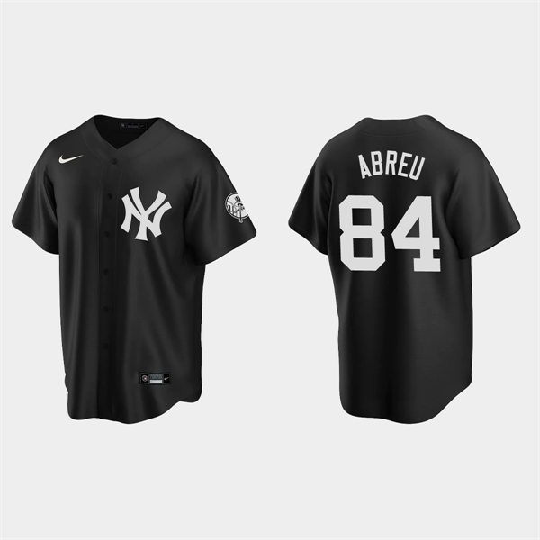 Mens New York Yankees #84 Albert Abreu Navy Alternate With Name Cool Base Jersey