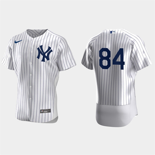 Mens New York Yankees #84 Albert Abreu White Home FlexBase Player Jersey