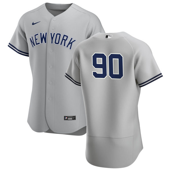 Mens New York Yankees #90 Estevan Florial Nike Grey Road FlexBase Game Jersey
