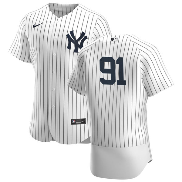 Mens New York Yankees #91 Oswald Peraza Nike White Home FlexBase Player Jersey