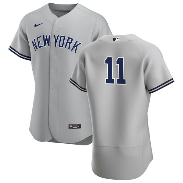 Mens New York Yankees Retired Player #11 Dwight Gooden Nike Grey Road FlexBase Game Jersey
