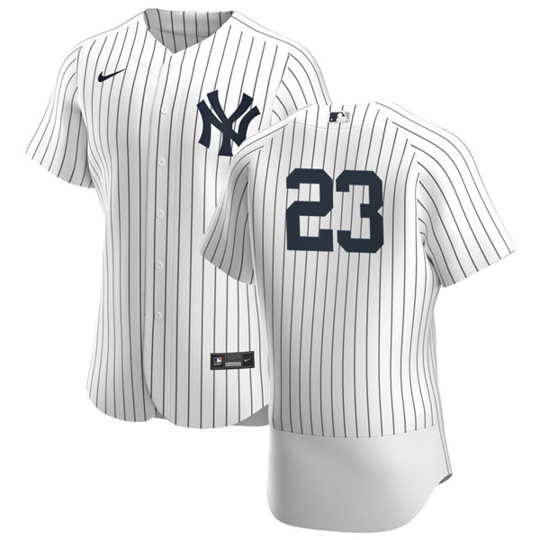 Mens New York Yankees Retired Player #23 Don Mattingly Nike White Home FlexBase Game Jersey