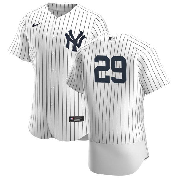 Mens New York Yankees Retired Player #29 Catfish Hunter Nike White Home FlexBase Game Jersey