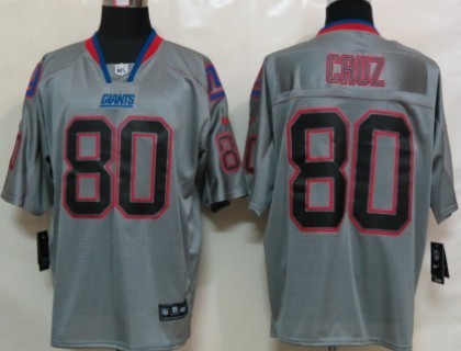 Mens Nik Elite Jersey New York Giants #80 Victor Cruz Lights Out Gray