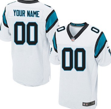 Mens Nike Carolina Panthers Customized White Elite Jersey