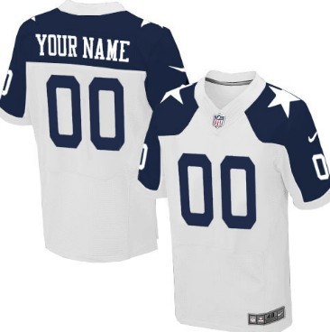 Mens Nike Dallas Cowboys Customized White Thanksgiving Elite Jersey