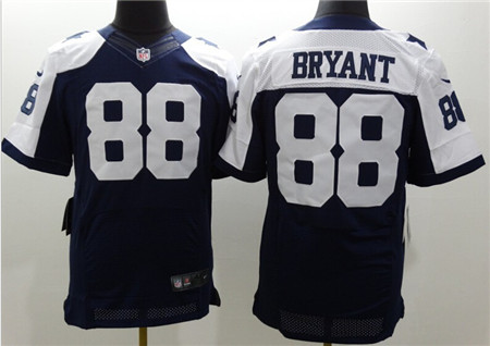 Mens Nike Dallas Cowboys Jersey #88 Dez Bryant Blue Thanksgiving Elite style Stitched