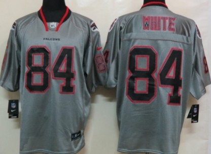 Mens Nike Elite Jersey Atlanta Falcons #84 Roddy White Lights Out Gray