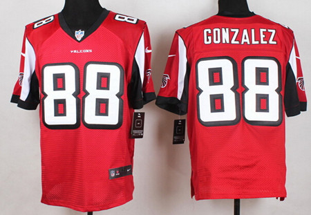 Mens Nike Elite Jersey Atlanta Falcons #88 Tony Gonzalez Red Stitched
