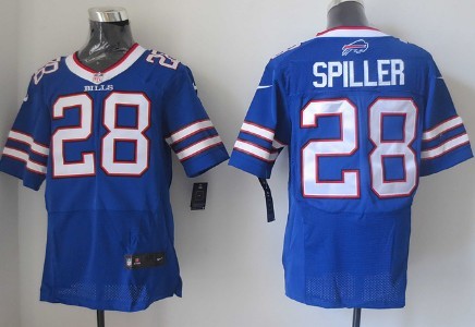 Mens Nike Elite Jersey Buffalo Bills #28 C.J. Spiller Light Blue