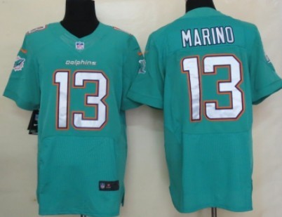 Mens Nike Elite Jersey Miami Dolphins #13 Dan Marino Green -2013 New