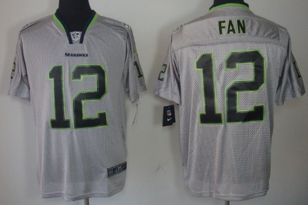 Mens Nike Elite Jersey Seattle Seahawks #12 Fan Lights Out Gray