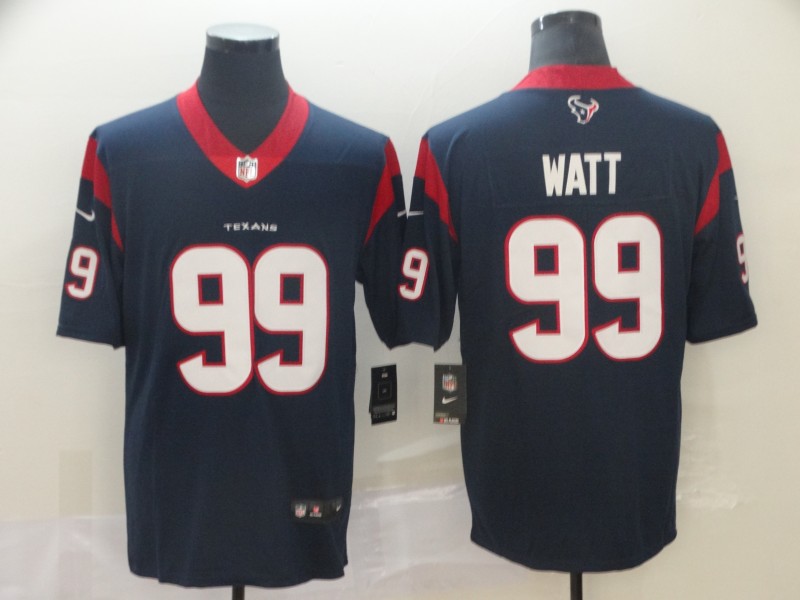 Mens Nike Houston Texans #99 J.J. Watt Blue Elite Stitched Jersey