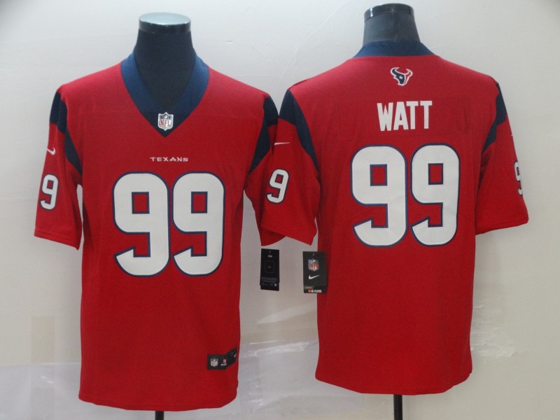 Mens Nike Houston Texans #99 J.J. Watt Red Elite Stitched Jersey