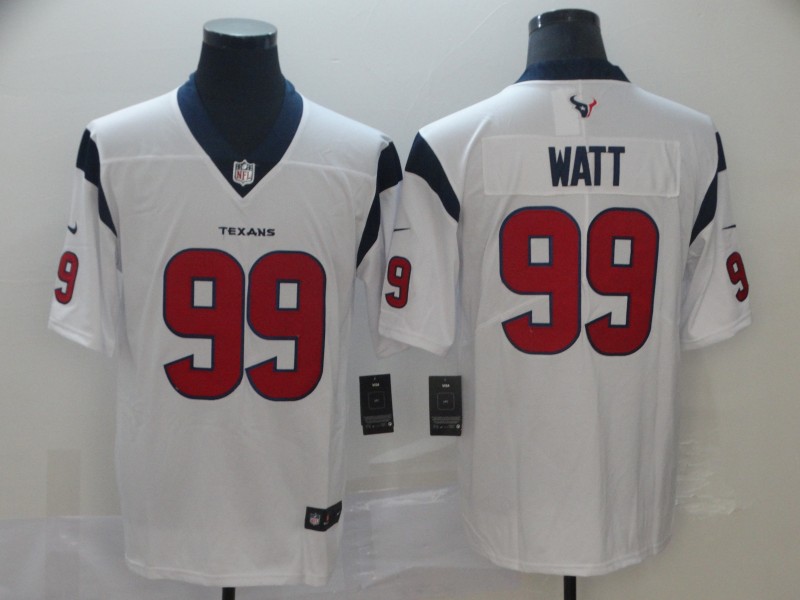 Mens Nike Houston Texans #99 J.J. Watt White Elite Stitched Jersey