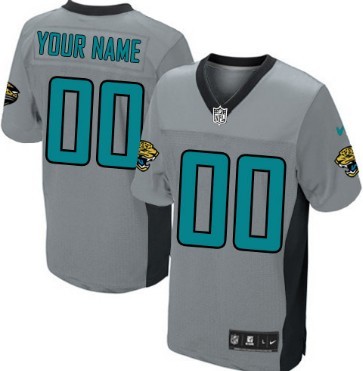 Mens Nike Jacksonville Jaguars Customized Gray Shadow Elite Jersey