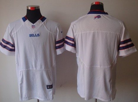 Mens Nike NFL Elite Jersey Buffalo Bills Blank White
