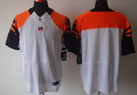 Mens Nike NFL Elite Jersey Cincinnati Bengals Blank White Stitched
