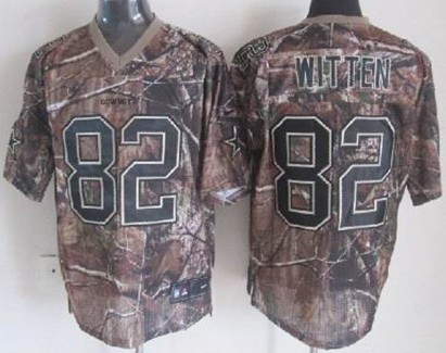 Mens Nike NFL Elite Jersey Dallas Cowboys #82 Jason Witten Camo Stitched