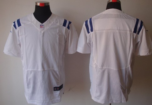Mens Nike NFL Elite Jersey Indianapolis Colts Blank White Stitched