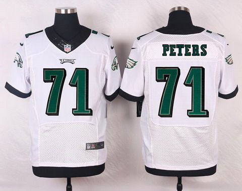 Mens Nike NFL Elite Jersey Philadelphia Eagles #71 Jason Peters White
