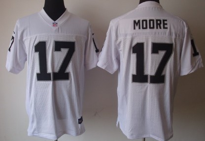 Mens Nike NFL Jersey Oakland Raiders #17 Denarius Moore White Elite Jersey