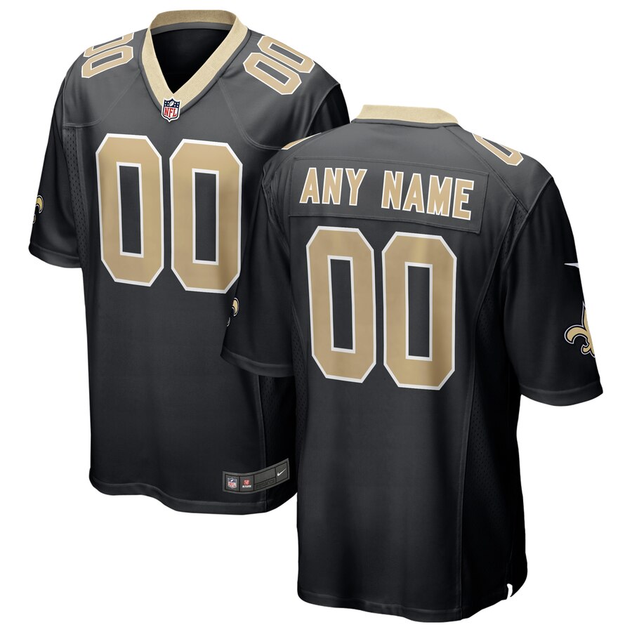 Mens Nike New Orleans Saints Customized Nike Black Vapor Limited Jersey