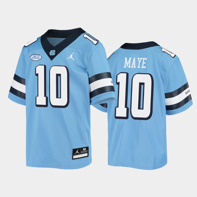 Mens North Carolina Tar Heels #10 Drake Maye Royal Retro Untouchable College Football Jersey